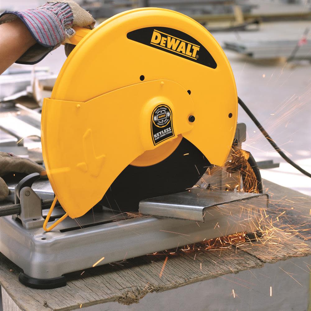 DEWALT HEAVY-DUTY 14 5.5HP CHOP SAW WITH QUICK-CHANGE (D28715) ;