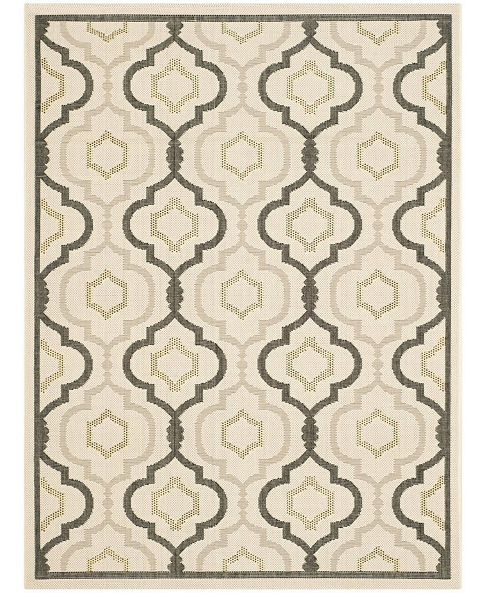 Safavieh Courtyard CY7938 Beige and Black 6'7 x 9'6 Outdoor Area Rug