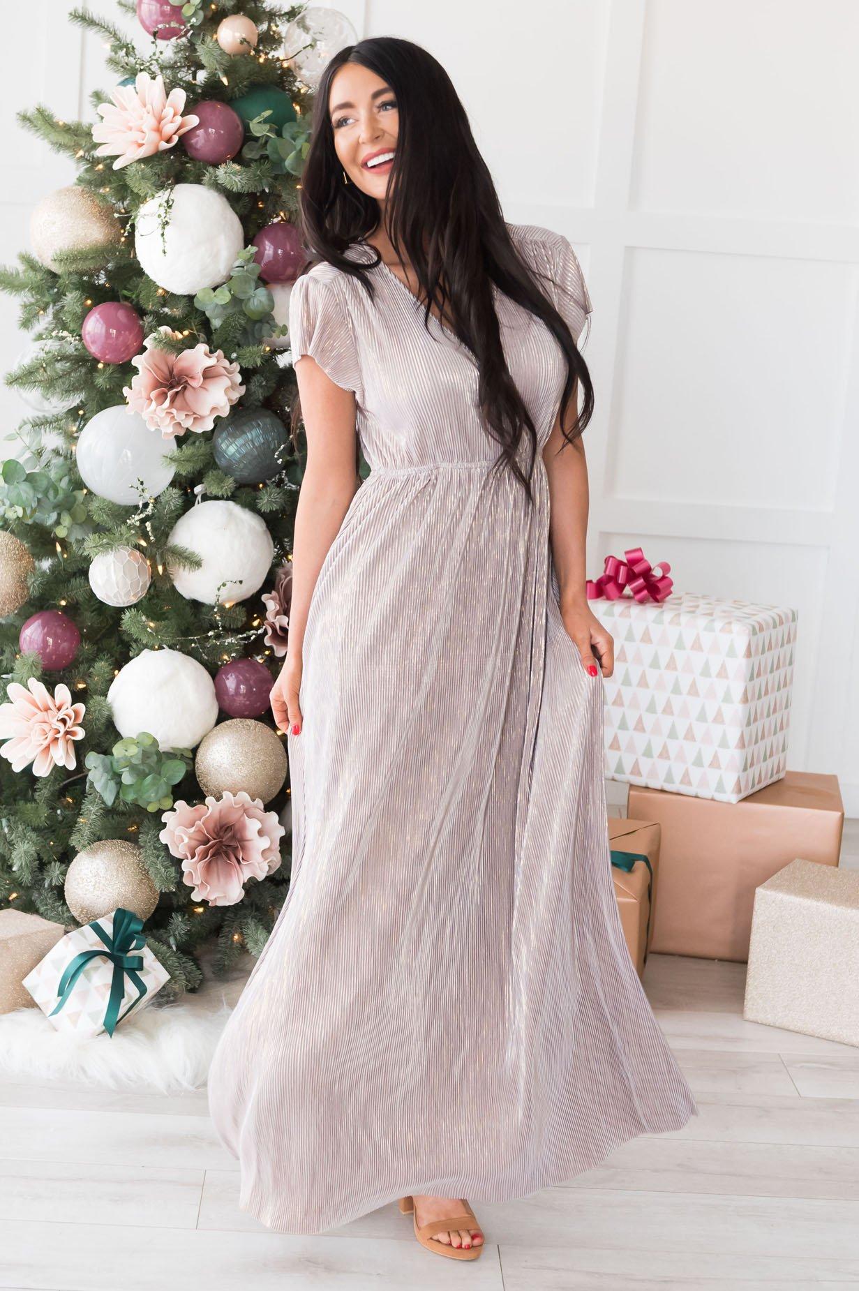 The Holiday Dream Shimmer Maxi Dress