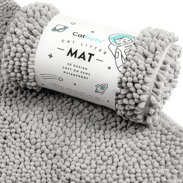 CatGuru Litter Mat， Gray