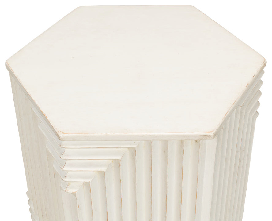 Victor Side Table Antique White   Transitional   Side Tables And End Tables   by Sideboards and Things  Houzz