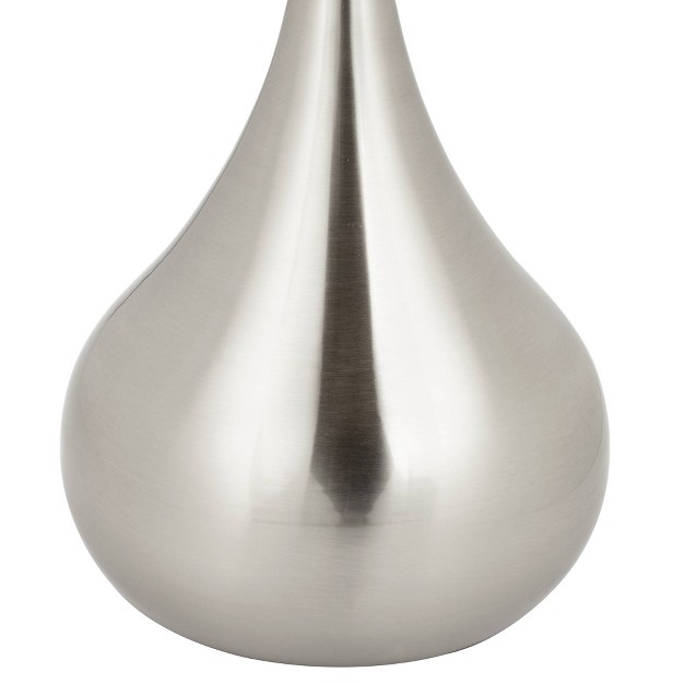 Tall Brushed Steel Droplet Cotton Cylinder Shade For Living Room Bedroom Office