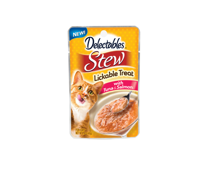 Hartz Delectables Cat Treat， Stew Tuna  Salmon， 1.4 oz. Pouch