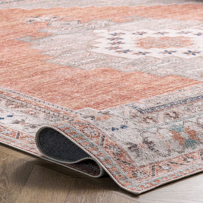 nuLOOM Alicia Machine Washable Medallion Area Rug