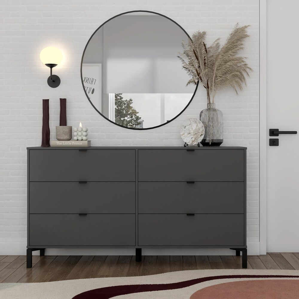 Modern 6 Drawer Dresser