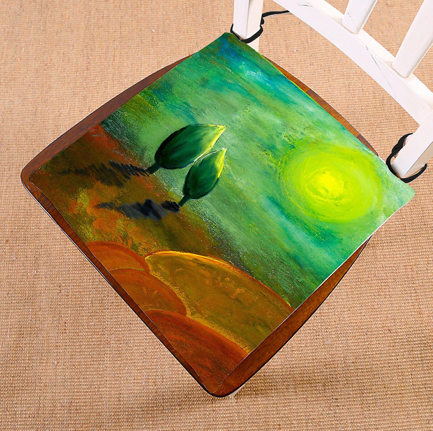 Landscape Chair Pad， Nature Art Painting For Love And Hope Concept Seat Cushion Chair Cushion Floor Cushion 45x45 Cm