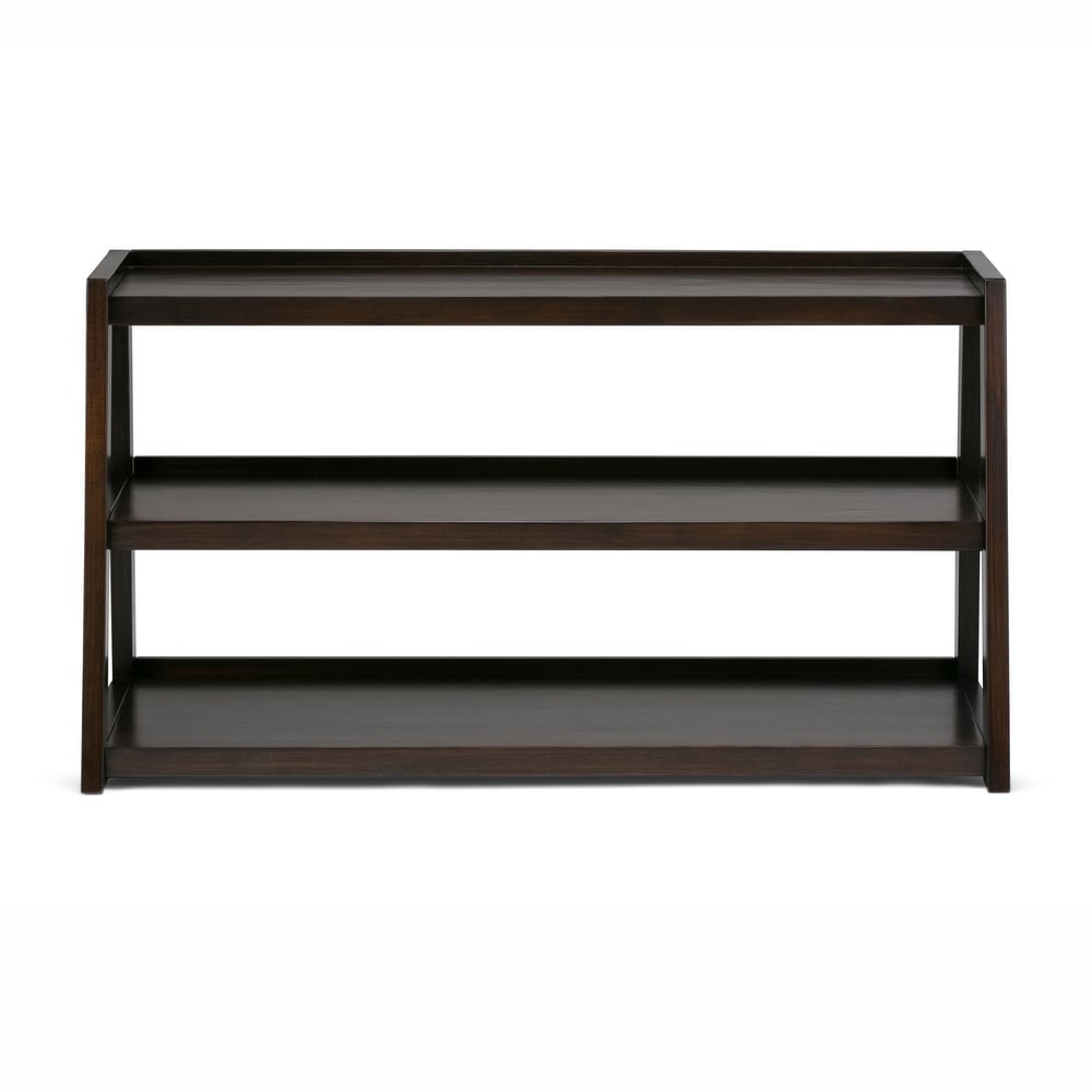 WYNDENHALL Hawkins Solid Wood 48 inch Industrial 3 tier TV Stand   48\