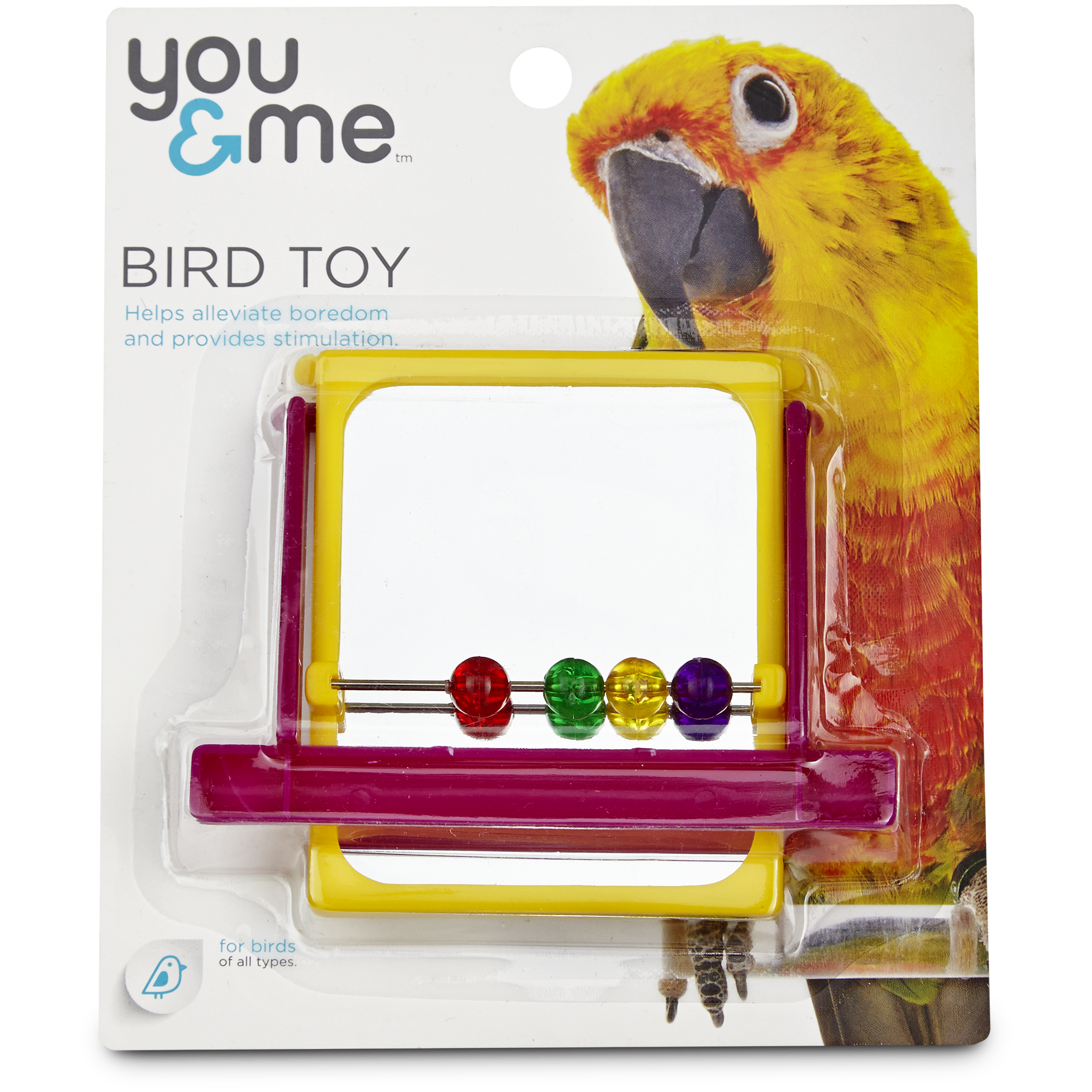 You  Me Mirrored Bead Bird Toy