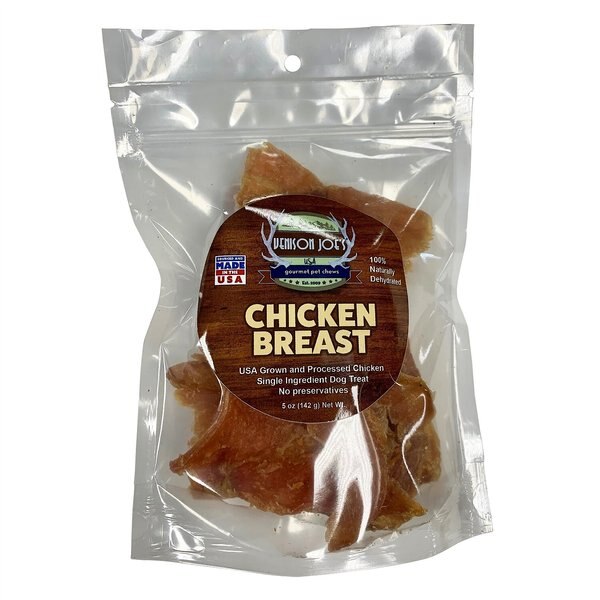 Venison Joe's Single Ingredient Chicken Breast Dehydrated Dog Treat， 5-oz bag