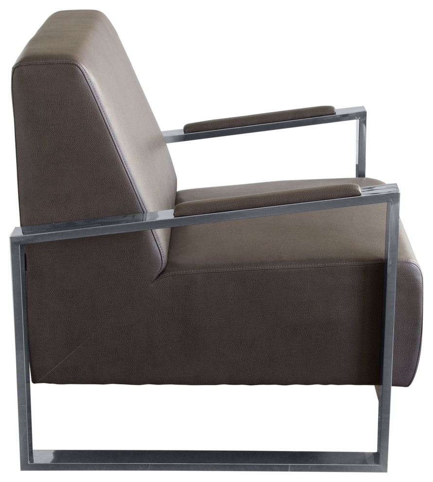 Century Accent Chair With Stainless Steel Frame   Contemporary   Armchairs And Accent Chairs   by Diamond Sofa  Houzz