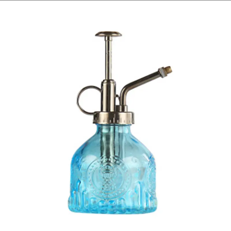 200 ml High quality European style retro carved air pressure spray nozzle small glass plant water sprayer