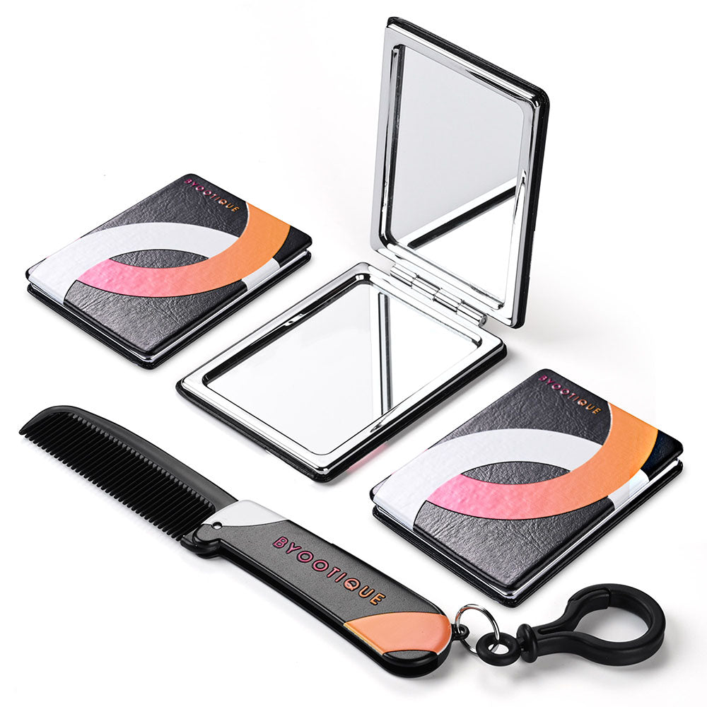 Byootique Magnifying Mirror Dual Sided with Comb 3ct/Pack