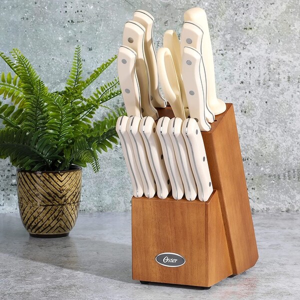 14 Piece Stainless Steel Blade Cutlery Set in White