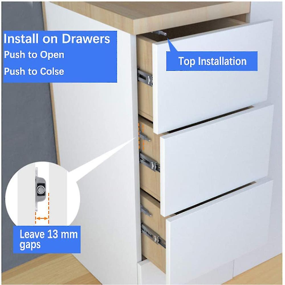 Door Opener 4 Pack Push To Open Magnet Push Catch Drawer Push Opener Cupboard Door Push Opener Magnetic Catch Furniture Push Catch Furniture Door Lock