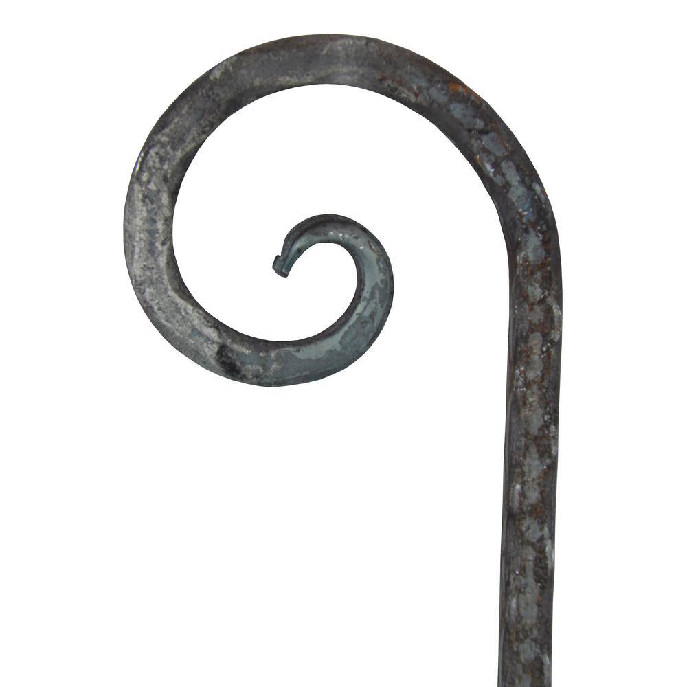 arteferro 35-716 in. x 12 in. Square Hammered Bar End Scrolls Forged Raw Picket 4791