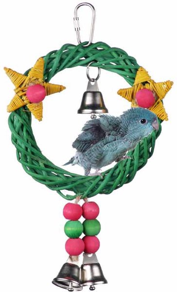 Super Bird Creations Xmas Wreath Vine Swing Bird Toy