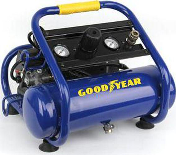 GOODYEAR 2 Gallon Quiet Portable Roll Cage Design Air Compressor