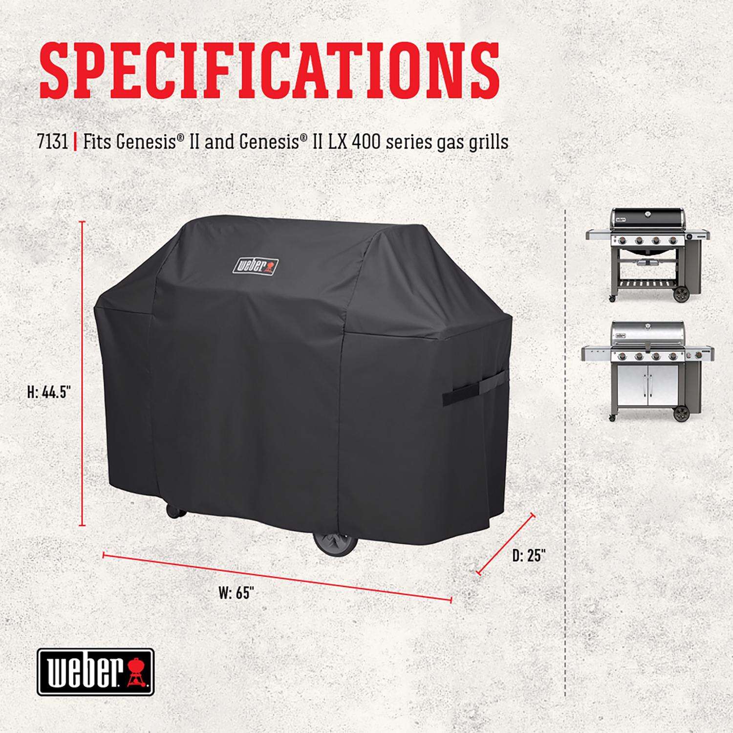 Weber Genesis II 400 Series Black Grill Cover