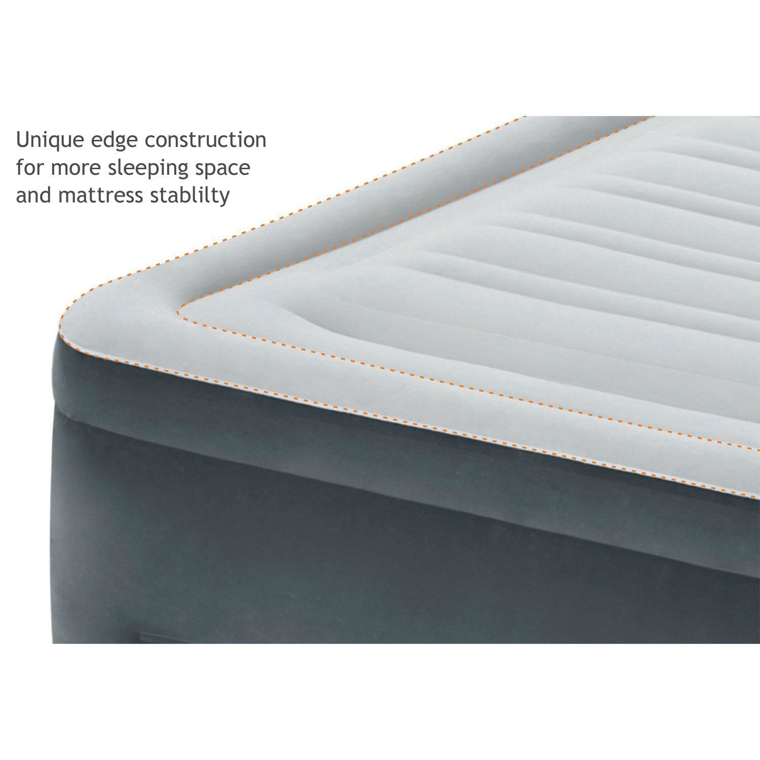 Intex Comfort Plush Elevated Dura-Beam Airbed with Built-in Electric Pump， Bed Height 22， Queen