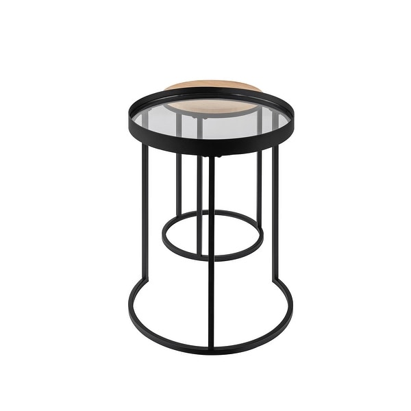 Middlebrook Contemporary Glass-Top Nesting Tables