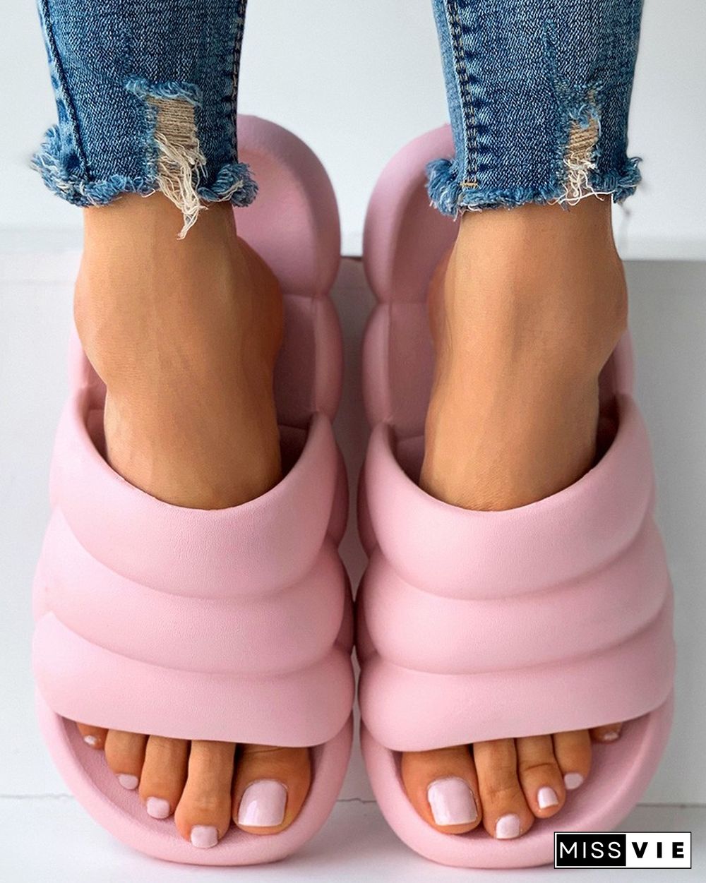 Open Toe Casual Slide Slipper