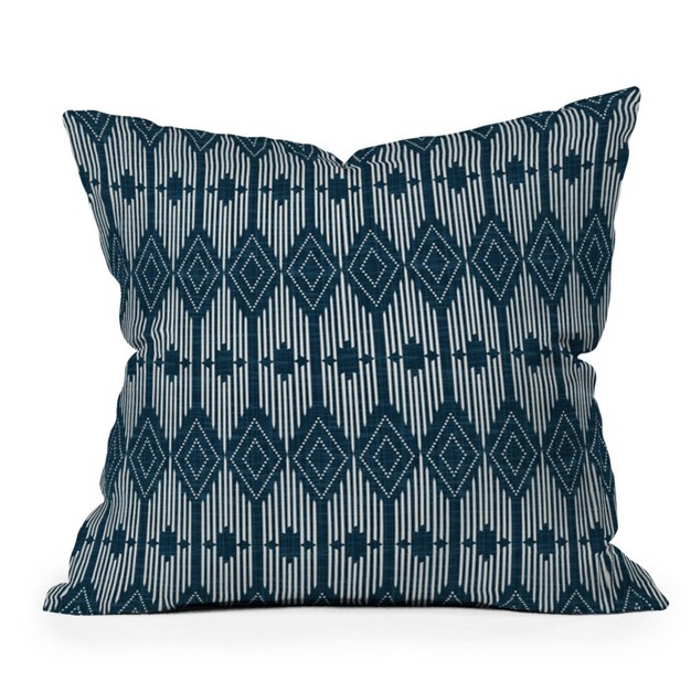 Heather Dutton West End Midnight Outdoor Throw Pillow Blue Deny Designs