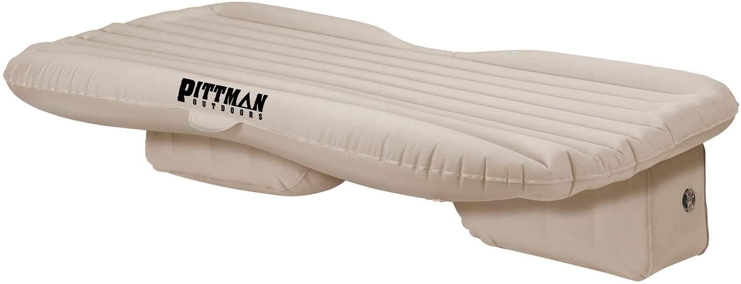 AirBedz PPI-TAN_TRKMAT Inflatable Rear Seat Air Mattress Full-Size. Fits SUV's & Full-size Trucks Portable DC Air Pump