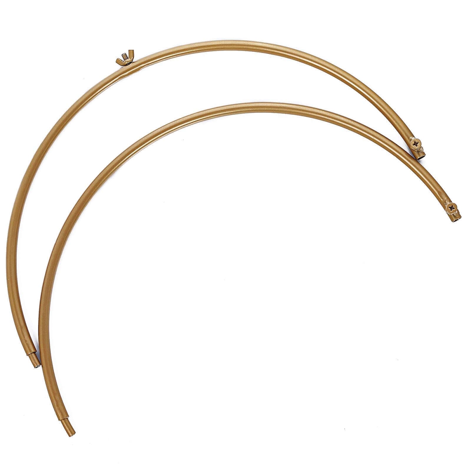 Gold Double Metal Hoop Wedding Centerpiece, Flower Stand 24