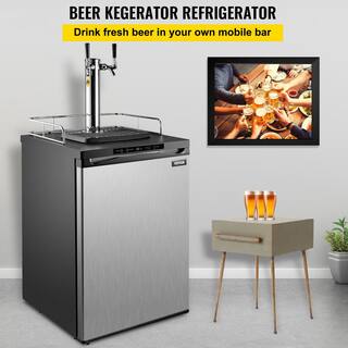 VEVOR kegerators Beer Dispenser Full Size Beer kegerator Refrigerator Double Taps Direct Draw Beer Dispenser Stainless Steel PJLZFPJHSSTMCRKI6V1