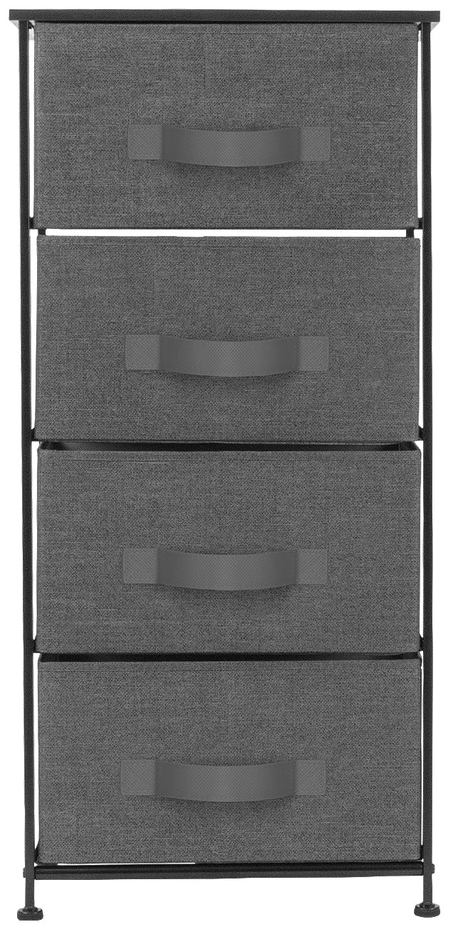 4 Drawers Chest Dresser - Black