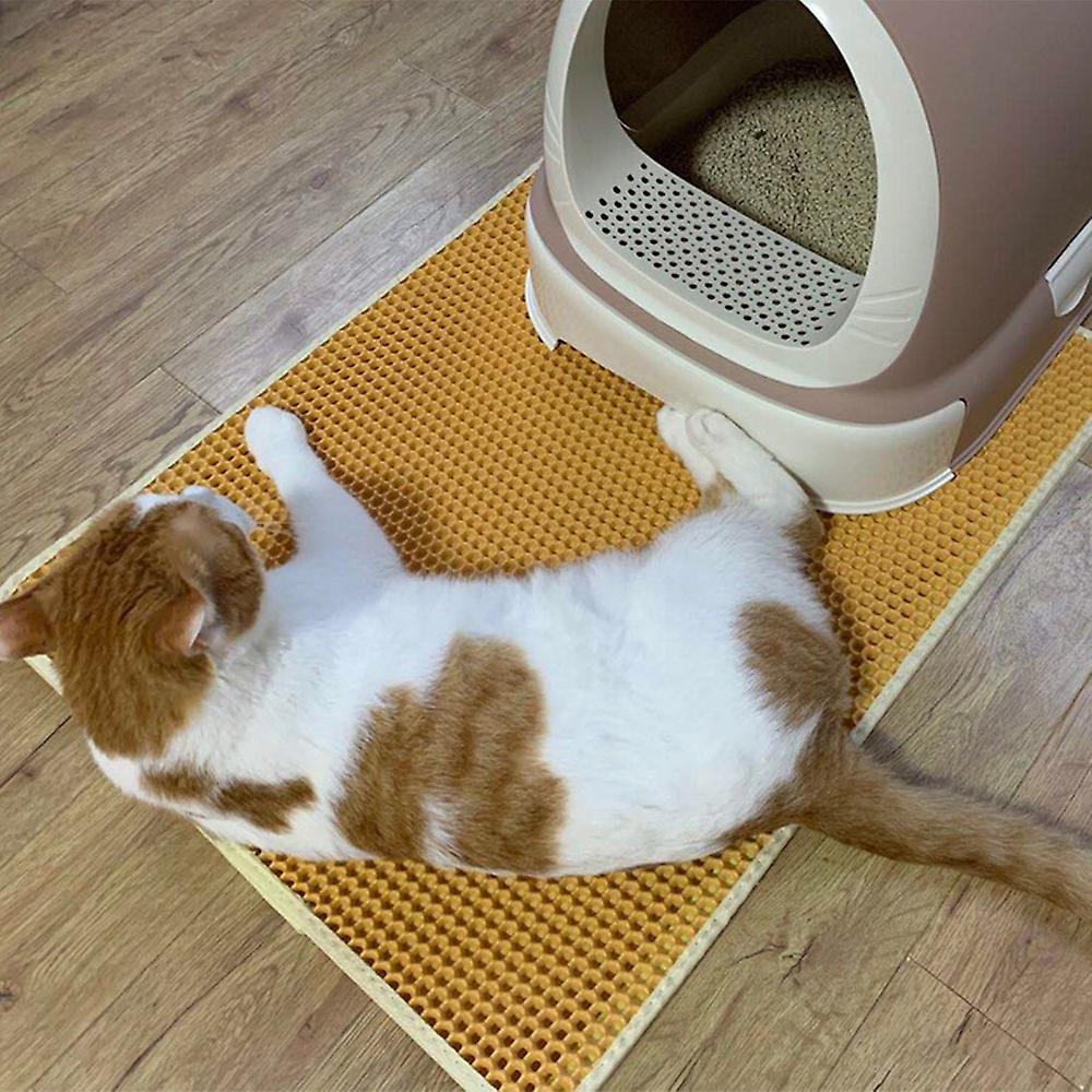 Cat Litter Tray Mat Waterproof Eva Double Layer Cat Self Cleaning Sandbox Pad Non Slip Pet Litter Box Mat For Cat Toilet