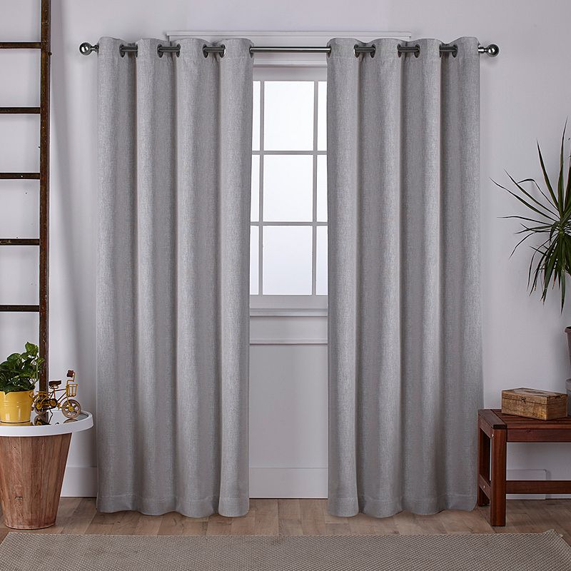 Exclusive Home 2-pack Vesta Textured Woven Blackout Window Curtains