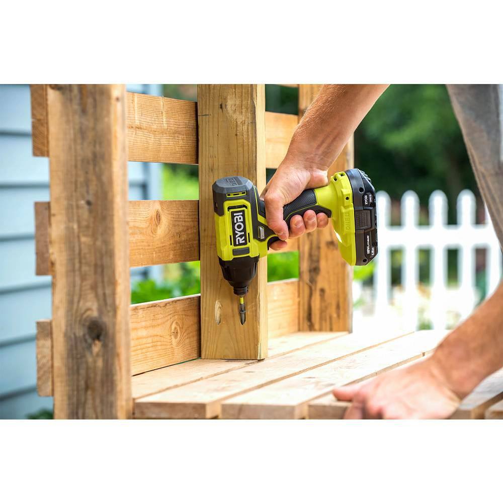 RYOBI ONE+ 18V Cordless 14 in. Impact Driver Kit with (2) 1.5 Ah Batteries and Charger PCL235K2