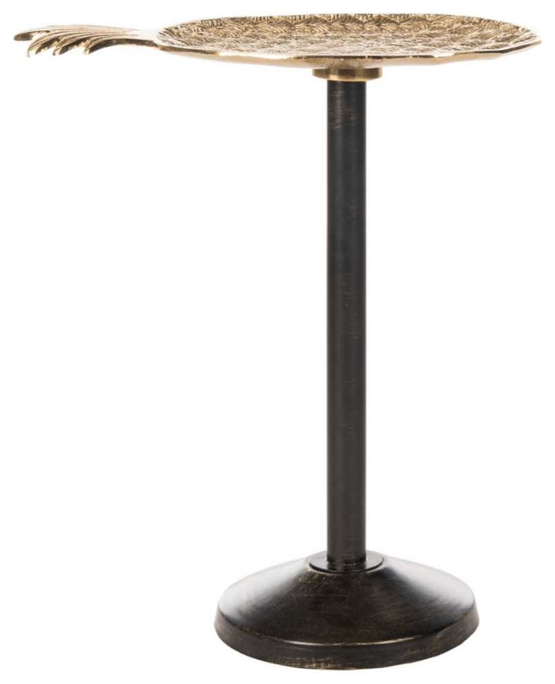 Shannon Pineapple Top Accent Table Gold/Antique Gold   Industrial   Side Tables And End Tables   by Virgil Stanis Design  Houzz