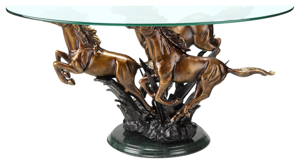 Galloping Horse Trio Coffee Table   Contemporary   Coffee Tables   by SPI  Houzz