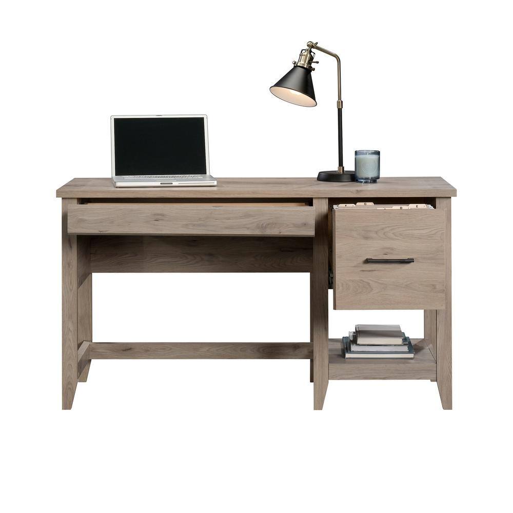 SAUDER 52 in. Rectangular Laurel Oak 2 Drawer Computer Desk with File Storage 425015