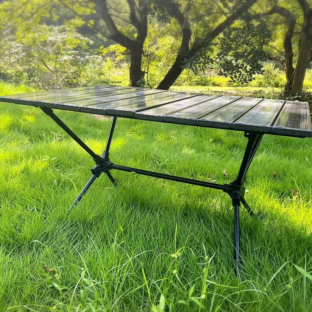 Naturtravel Outdoor Folding Picnic Table Portable Camping Desk Aluminum Table for Picnic Hiking Camping Beach Table