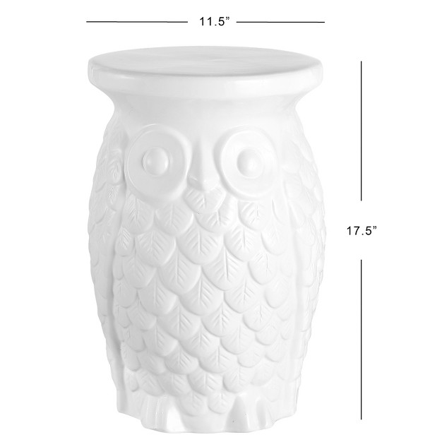 Ceramic Garden Stool White