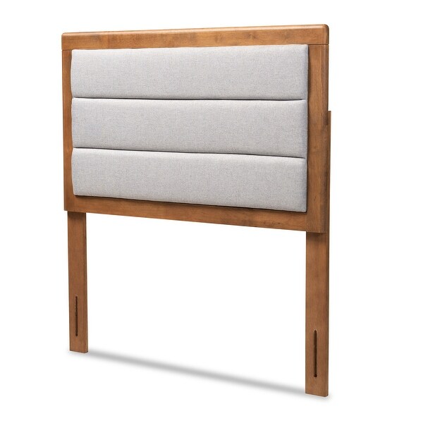 Dexter Modern and Contemporary Fabric and Wood Headboard-Light Grey - - 34237142