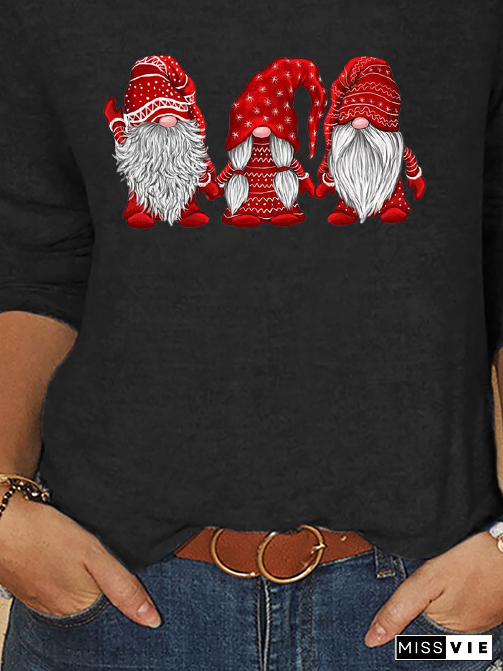 Plus size Casual Christmas T-shirt