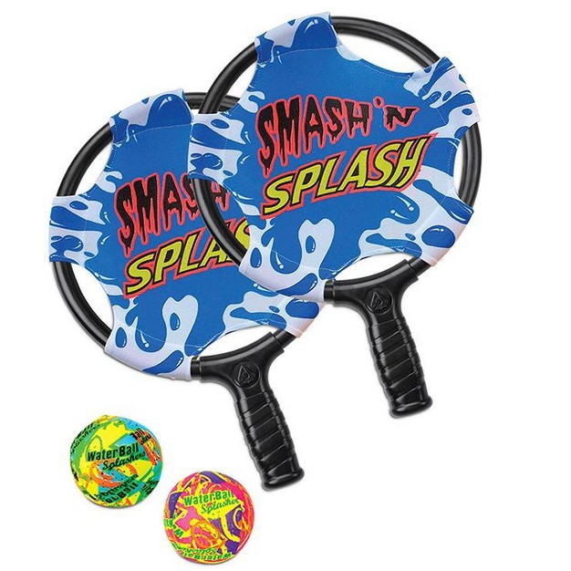 Smash x27 n x27 Splash Paddle Ball Swimming Pool Game Blue white