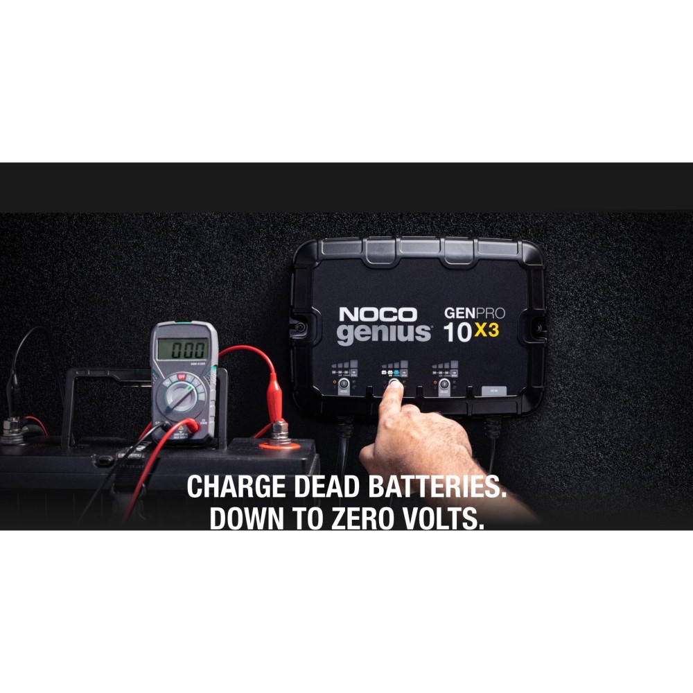 Noco 12V Battery Charger 30A Fully Automatic 3 Bank On Board ;