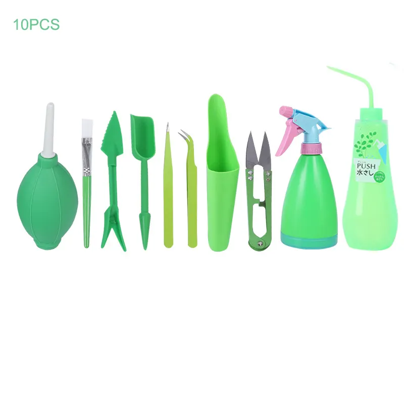 15 Pcs Janpanese style Mini Plastic Succulent Tool Set Kit Indoor Mini Hand Gardening Tool Set for Gardening