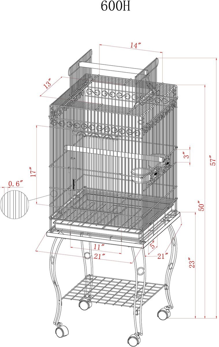 AandE Cage Company Economy Play Top Bird Cage