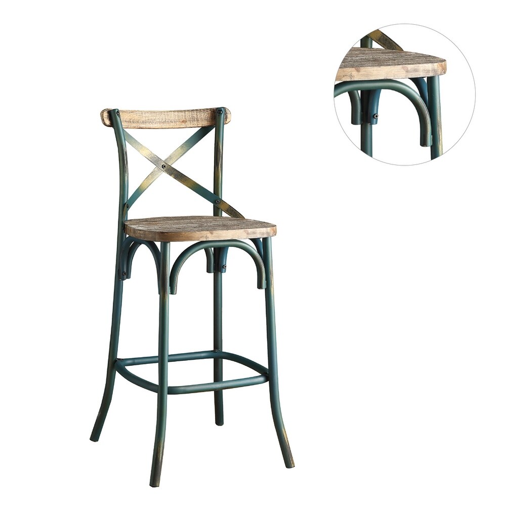 Metal Bar Chair with X Backrest Design