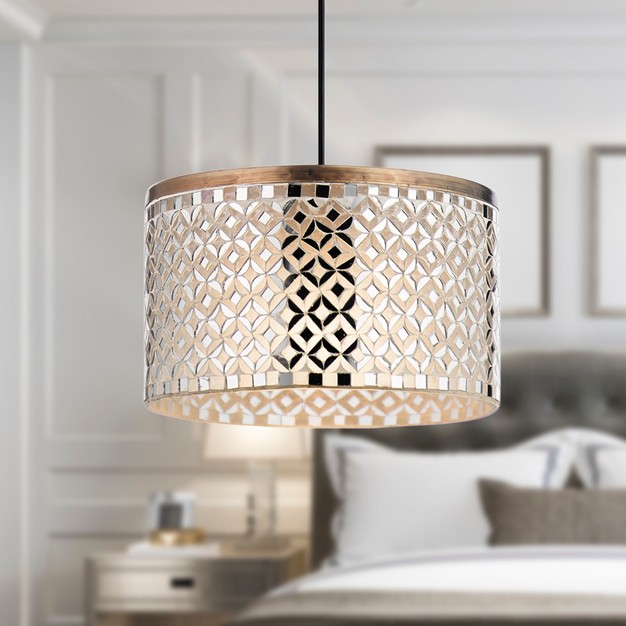 Parvinda Silver white And Brass Pendant Lamp River Of Goods