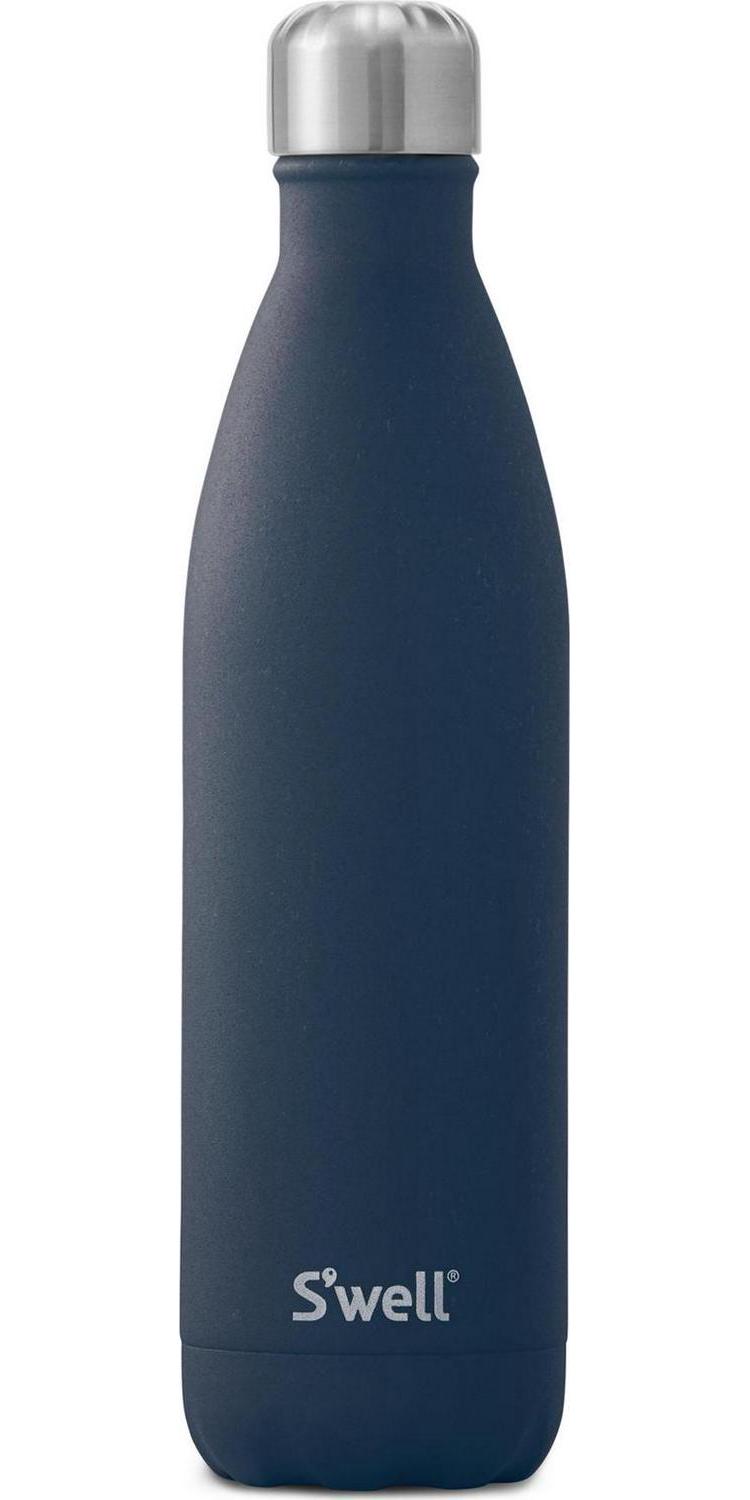 Swell Vacuum Insulated Stainless Steel Water Bottle， Azurite， 25 oz