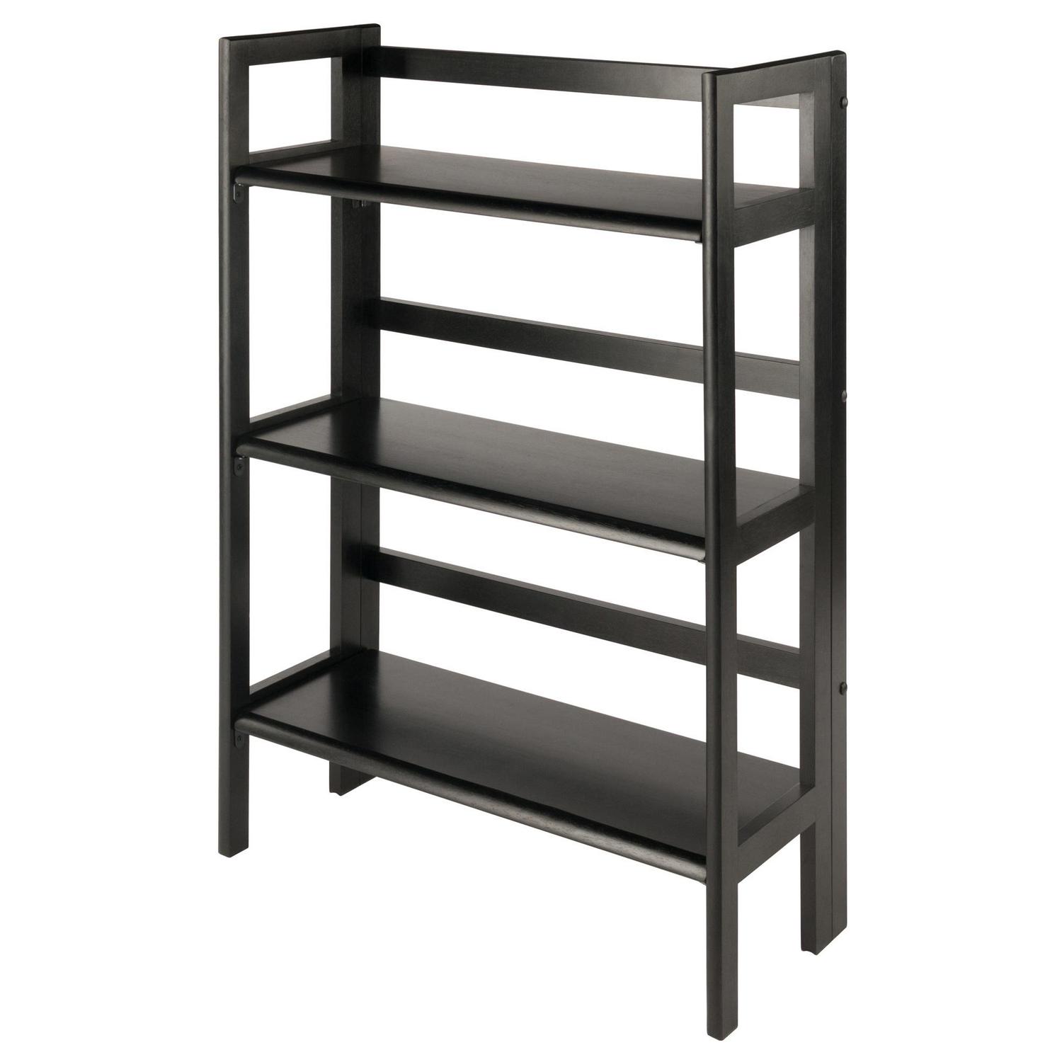 Winsome Wood Terry 3Tier Foldable Shelf Stackable Black Finish  Crowdfused