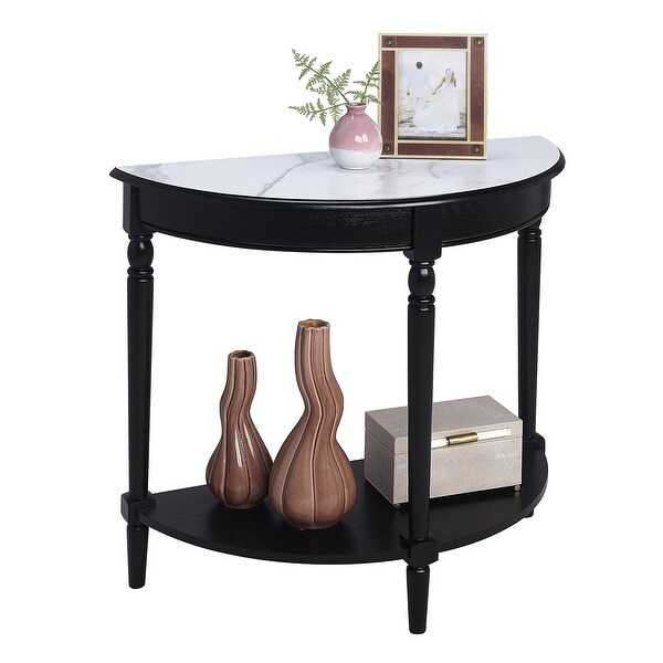 Copper Grove Lantana Half-moon Entryway Table with Lower Shelf