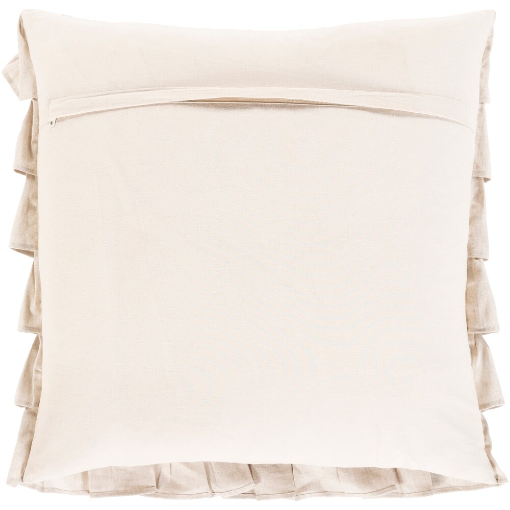 Ryder Ruched Ruffle 20 inch Throw Pillow